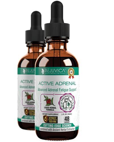 Rejuvica Health Active Adrenal - Advanced Adrenal Support Tincture - Liquid Delivery for Better Absorption - Ashwagandha, B-Vitamins, Magnesium and More