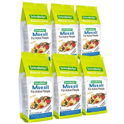 Seitenbacher Muesli Cereal 3 - For Active People - Fruit Mix 16 Ounce (Pack of 6)