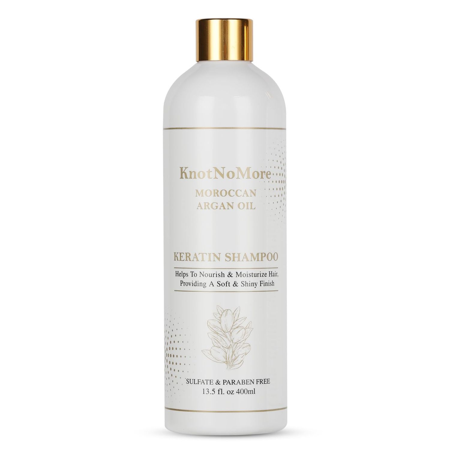 Knot No More Keratin Treatment Anti-Dandruff Moisturizing Shampoo Volumizing Smoothing for Curly, Frizzy Hair Sulfate Paraben Free All Types