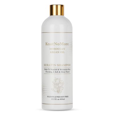 Knot No More Keratin Treatment Anti-Dandruff Moisturizing Shampoo Volumizing Smoothing for Curly, Frizzy Hair Sulfate Paraben Free All Types