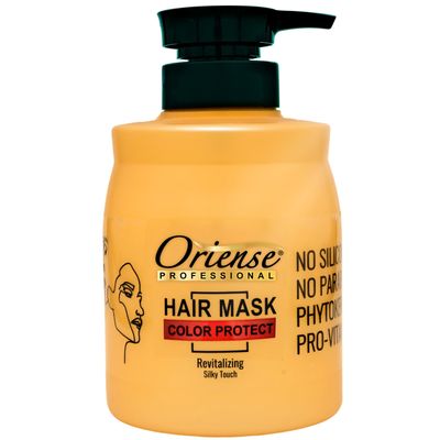 Oriense Professional Color Protecting Hair Mask - Argan Oil Sweet Almond Extract - with Shea Butter Glycerin Panthenol for Color Enhancement - Silicone, Paraben and Dye-Free 20.2 fl.oz