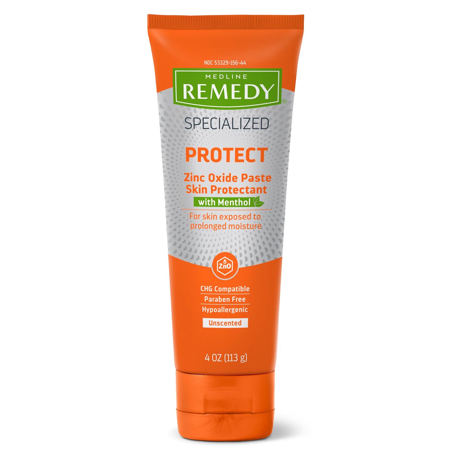 Medline Remedy Specialized Zinc Oxide Paste with Menthol (4 oz Tube), Unscented, Calamine, Incontinence Care, Diaper Rash, Wetness Protection, Hypoallergenic, Paraben Free, Adults, Soothing