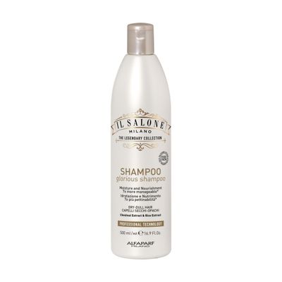 Il Salone Milano Glorious Moisturizing Shampoo for Dry Hair - Adds Shine and Softness to Dull Hair - Repairs and Protects - Professional Hydrating Shampoo - Made in Italy - Vegan (16.9 oz 500ml)