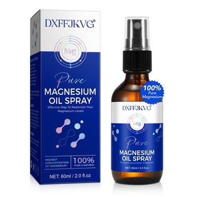 DXFFJKVG Pure Magnesium Oil Spray - Magnesium Spray for Feet - Made with Concentrated Pure Magnesium Chloride Oil - Topical Magnesium Spray (2 fl oz)