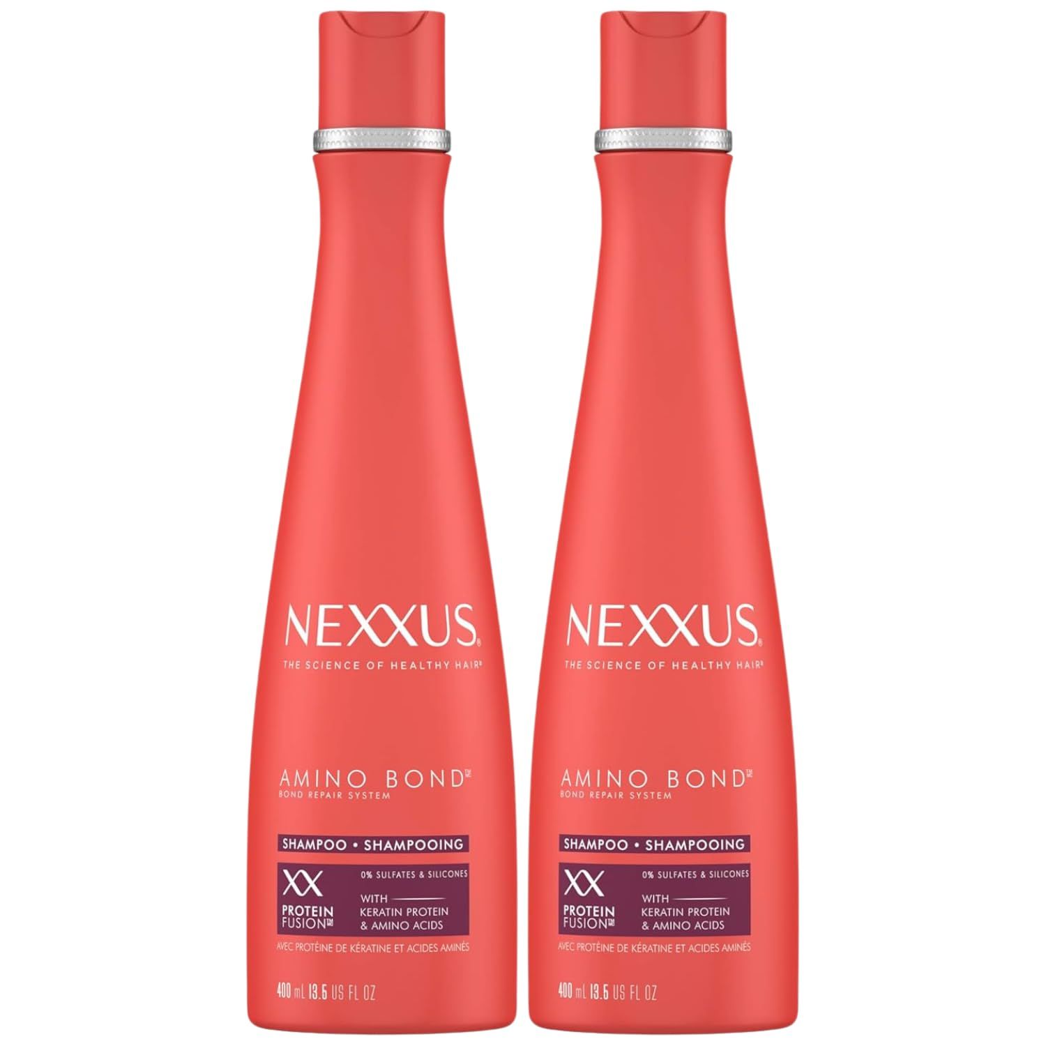 Nexxus Shampoo Amino Bond for All Types of Damaged Hair with Amino Acids Keratin Protein 13.5 oz (Pack of 2)