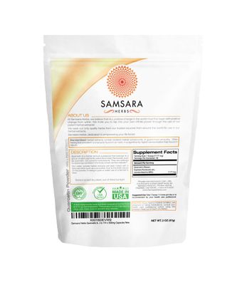 Samsara Herbs Quercetin 98 Pure Extract Powder (2oz57g) - Equal to 114 x 500mg Capsules