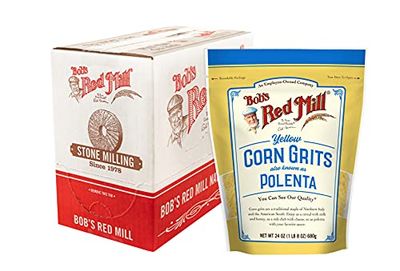 Bob&#39;s Red Mill Corn Grits Polenta, 24oz (Pack of 4) - Vegan, Kosher