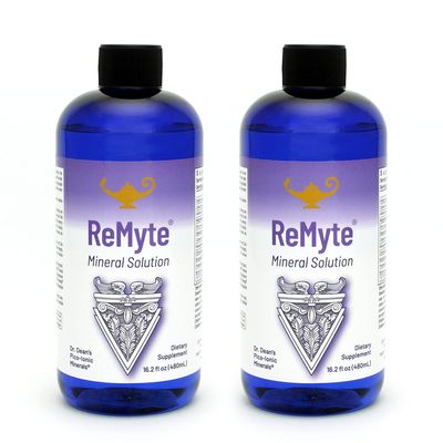 RnA ReSet - ReMyte Electrolyte Mineral Solution, Liquid Multi Mineral, 12 Minerals Including Iodine, Selenium, Zinc, Magnesium, Boron, 480 ml - by Dr. Carolyn Dean (2-Pack)
