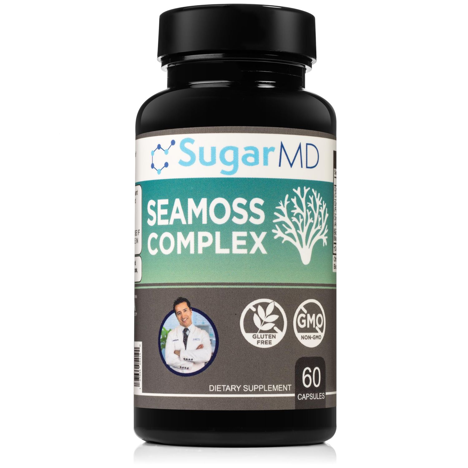 SugarMD Seamoss Complex Bone Strengthning Calcium Magnesium Iodine Organic Irish Moss Helps optimise Body Performance - 60 Capsules