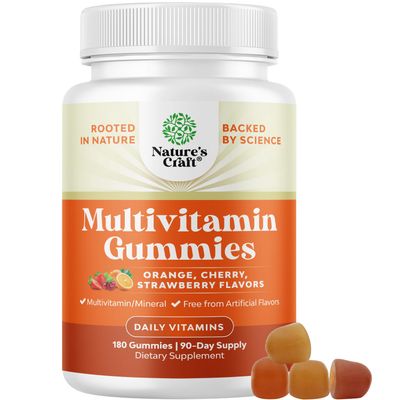 Potent Daily Multivitamin Gummies for Adults - Wellness Blend of Vitamin D A C E B12 Zinc and Biotin - Adult Vitamin Gummy for Energy and Immune Health - Non-GMO Gluten Free and Halal - 180 Gummies