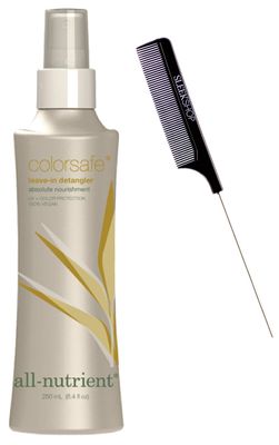 All Nutrient Colorsafe Leave-in Detangler, Color Safe Leave In Conditioner Spray (wSleek Comb) Haircolor UV Color Protection, 100 Vegan (8.4 OZ 250 ML)