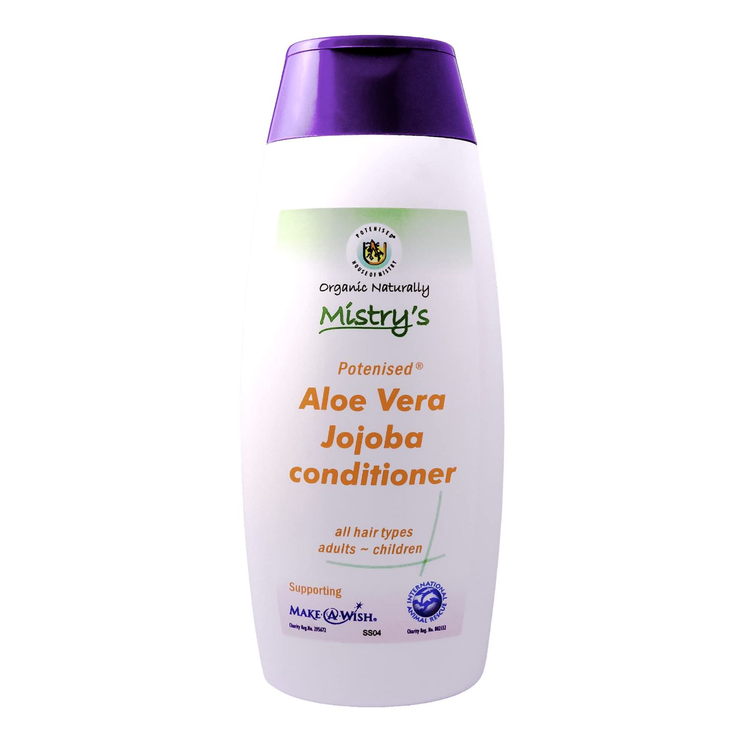 Mistry&#39;s Aloe Vera Jojoba Conditioner 200ml - Natural Hair Care, Gentle, Strengthening Nourishing - Suitable for All Ages and Hair Types, Additive Free, Vegan,