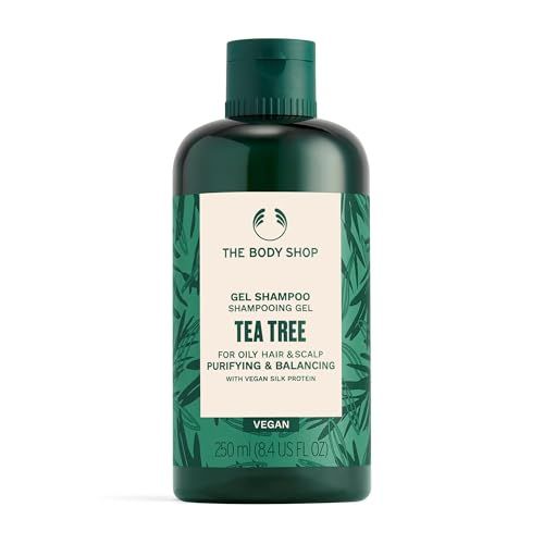 The Body Shop Tea Tree Purifying Balancing Shampoo for Oily Hair Scalp, Vegan, 8.4 Fl Oz
