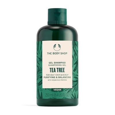 The Body Shop Tea Tree Purifying Balancing Shampoo for Oily Hair Scalp, Vegan, 8.4 Fl Oz