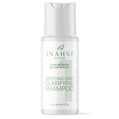 Inahsi Soothing Mint Clarifying Shampoo Hair Shampoo for Men, Women, or Kids with Curly Hair Hair Products for Naturally Curly Hair 2 oz Made in the USA