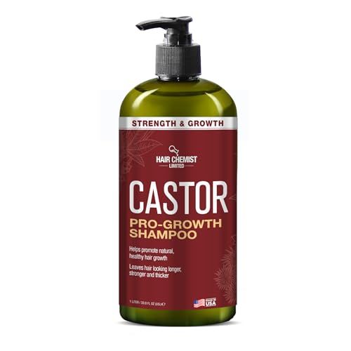 Hair Chemist Castor Pro-Growth Shampoo 33.8 oz. - Made with Natural Castor Oil for Hair Growth, Sulfate Free Shampoo