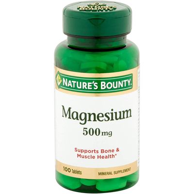 Nature&#39;s Bounty Magnesium 500 mg Tablets 100 ea (Pack of 5)