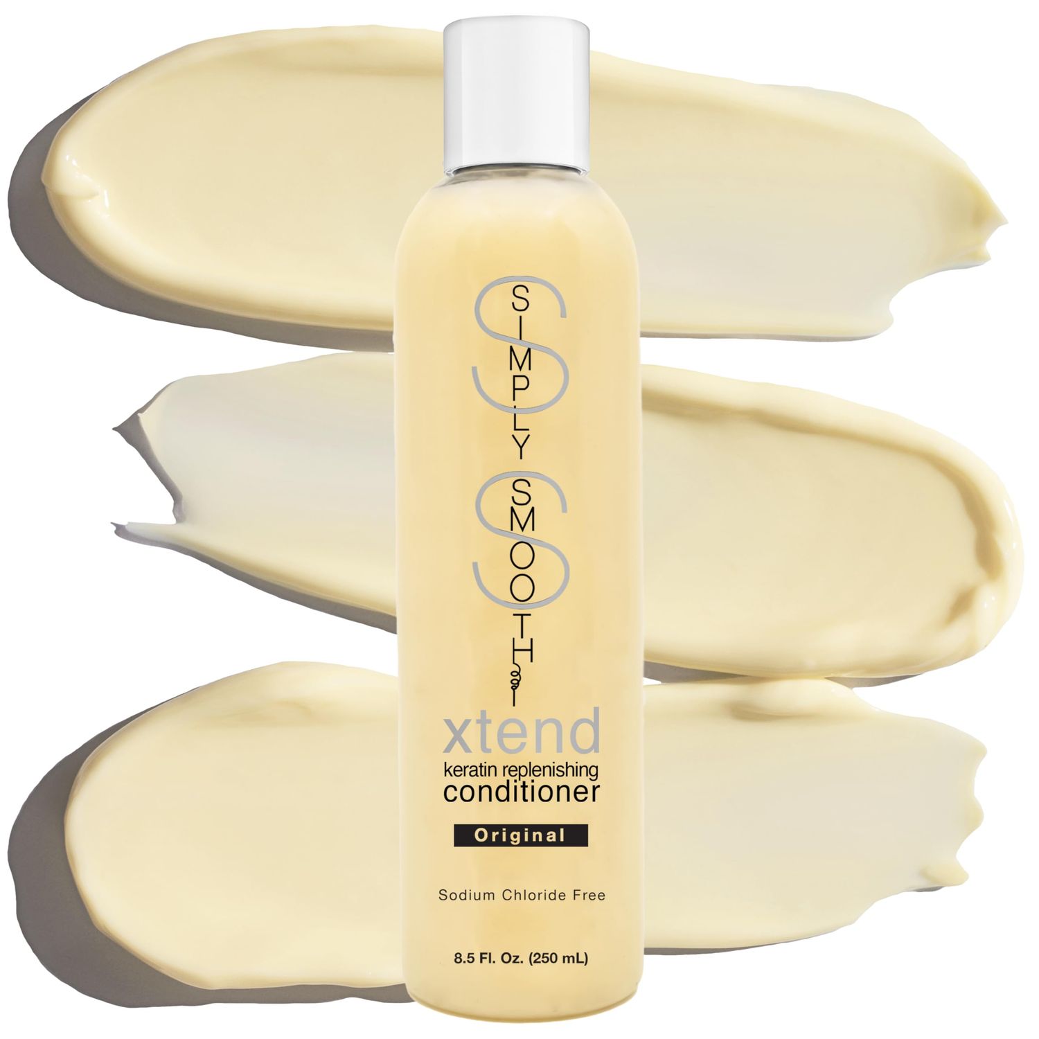 SIMPLY SMOOTH Xtend Keratin Replenishing Conditioner Sulfate-Free Smoothing Moisture Repair Anti-Frizz, Color Safe, Protein-Rich Daily Use Strengthens, Softens, Detangles 8.5 oz