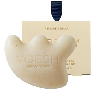 VOESH Gua Sha Shampoo Bar - Biotin, Vegan Probiotics, Rosemary Oil Apricot Seed Powder - Cruelty Free, Clean Ingredients Organic Extracts - (3.7oz Bar)