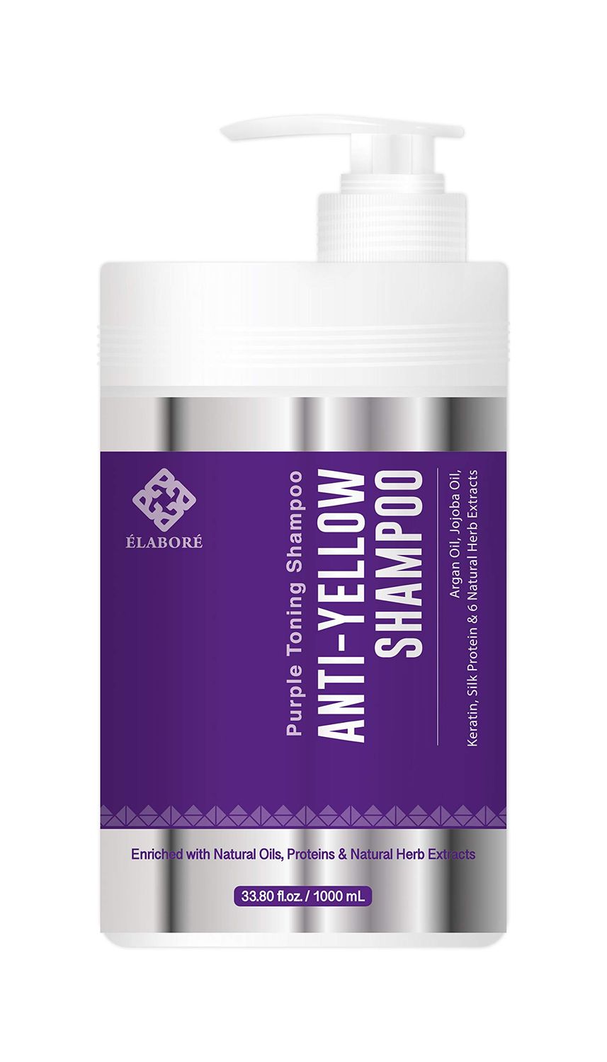Elabore Purple Toning Shampoo - Anti Yellow Shampoo 33.80fl.oz 1000ml