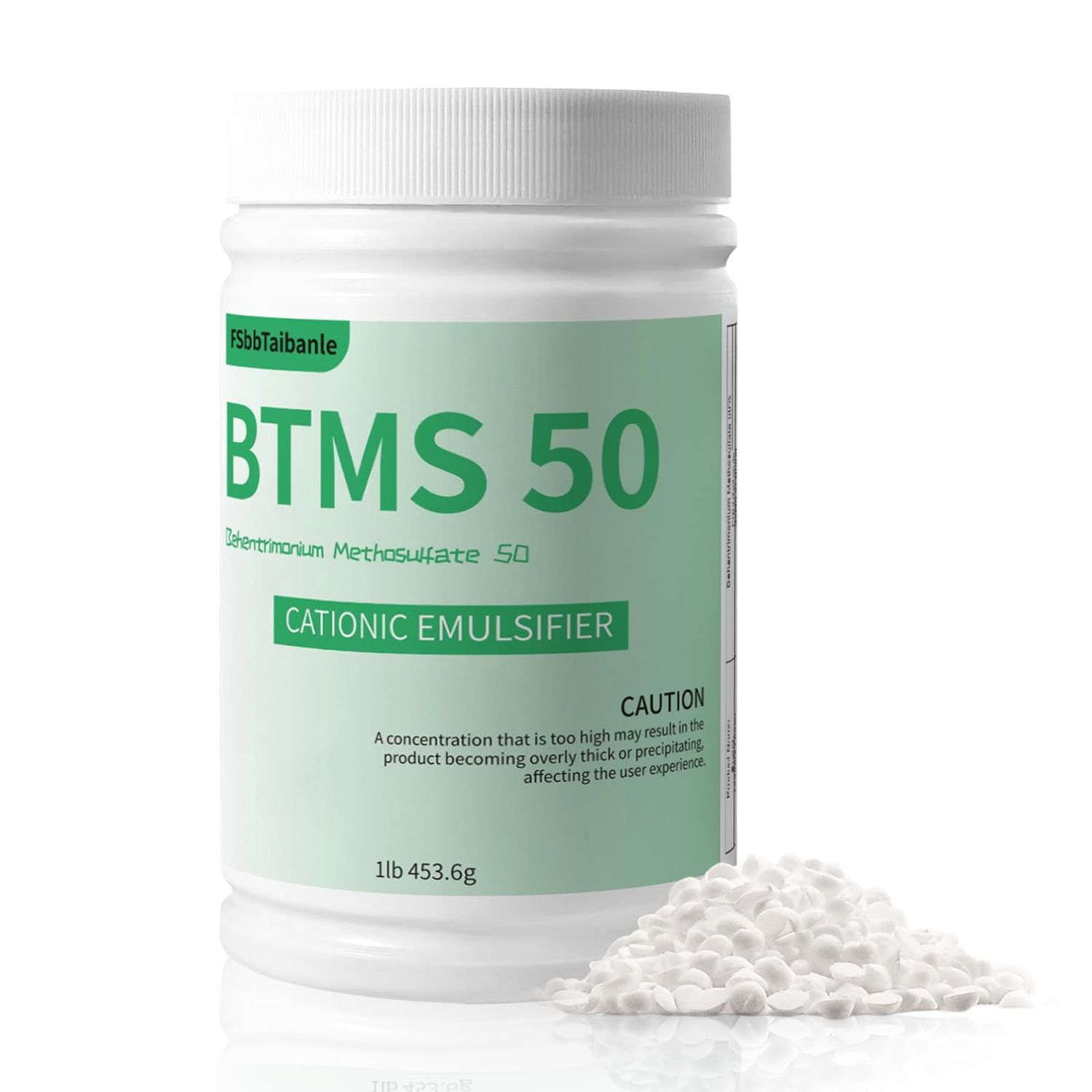 BTMS 50 Conditioning Emulsifier granules, 100 derived from plant-based Ideal for Leave-in Conditioner, Lotions, Shampoos and More (16 oz)