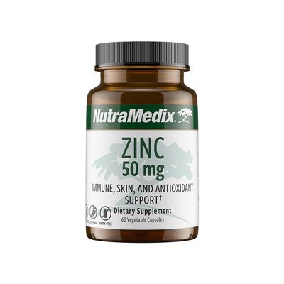 NutraMedix Zinc 50mg - Zinc Supplements for a Healthy Immune Defense, Skin Health Antioxidant Support - Easy to Digest Zinc for Immune Health (60 Capsules)