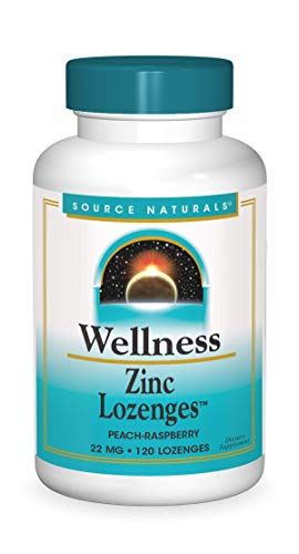 Source Naturals Wellness Zinc Lozenges, Peach-Raspberry Flavord Immune Support, 23mg - 120 Lozenges