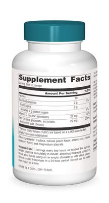 Source Naturals Wellness Zinc Lozenges, Peach-Raspberry Flavord Immune Support, 23mg - 120 Lozenges
