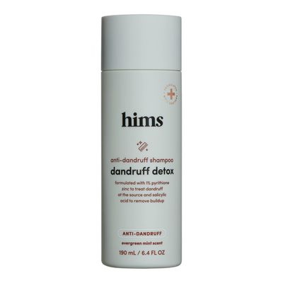 HIMS Dandruff Detox Anti Dandruff Shampoo - Anti Dandruff Shampoo for Dry, Itchy Scalp with Pyrithione Zinc 1 and Argan Oil - Paraben Free, Sulfate Free - Evergreen Mint - 6.4 fl oz