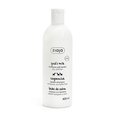 Ziaja Goat&#39;s Milk Energising Shampoo for Dry and Damaged Hair (Shampoo with Keratin) 13.5 oz