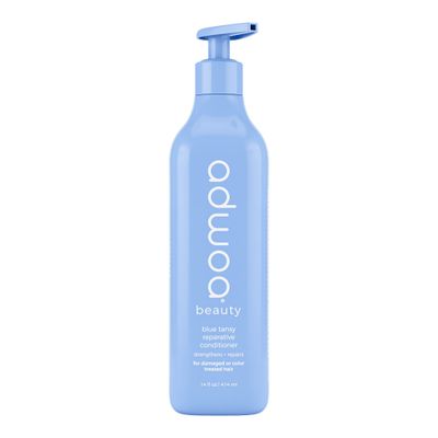 adwoa beauty Blue Tansy Reparative Conditioner with Spirulina, Bamboo Horsetail Extracts. Strengthen Prevent Breakage, Boost Shine and Improve Elasticity. For Kinky, Coily Curly Hair - 14 oz