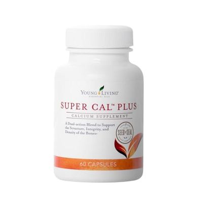 Young Living - Super Cal Plus 60 Capsules Calcium Mineral Bone Health Supplement Synergistic Blend of Magnesium, Vitamins D K Essential Nutrients