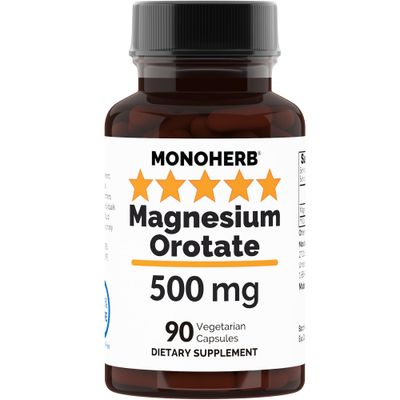 Magnesium Orotate 500 mg per Capsule 90 Vegetarian Capsules