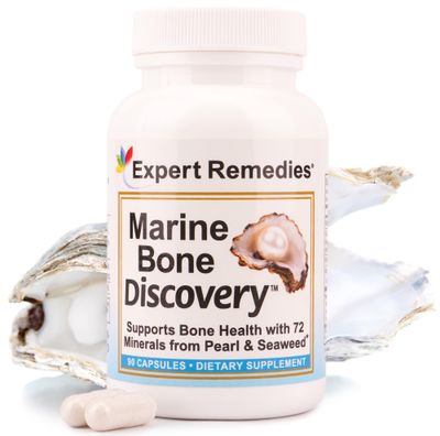 Marine Calcium Bone Density Supplement, 3.5X Absorbable Pearl Calcium Icelandic Marine Algae, with Magnesium, Vitamin D3 K2 More, Organic, Holistic Alternative, Astronaut Endorsed - 30 Days Supply