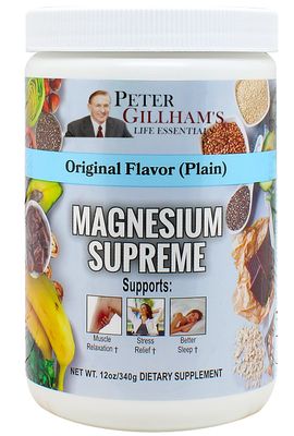 Magnesium Supreme (Original Plain Unflavored) Better Sleep, Relaxation Natural Magnesium Supplement, Non-GMO, Gluten Free, Vegan Formula. 12oz 75 Servings