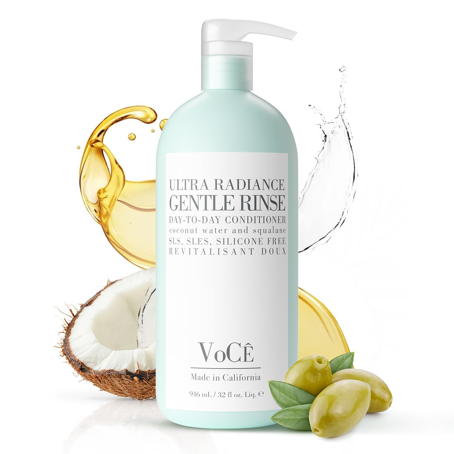 VoC Haircare - Natural Gentle Conditioner - Rinse Non-Toxic, Cruelty-Free, Vegan Haircare (32oz)