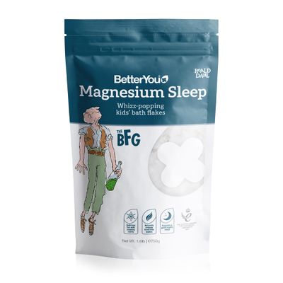 BetterYou Magnesium Sleep Kid s Bath Flakes - Bath Salts with Popping Candy - Bath Soak with Natural Magnesium - Relaxing Lavender for Sleep - 1.6 lb