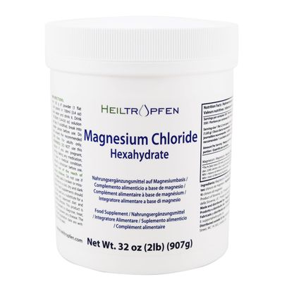 2 Pounds Magnesium Chloride Hexahydrate Pharmaceutical Grade Ingredients Crystal Powder Pure Ph. EUR., BP, USP, 100 Heiltropfen