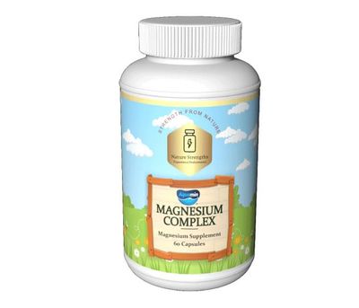 Organic Strength Magnesium Complex Supplement by Aquamin - 60 Capsules, 500mg, with Magnesium Hydroxide, Malate, Oxide, Citrate Glycinate - Made in USA, FDA Registered Facility