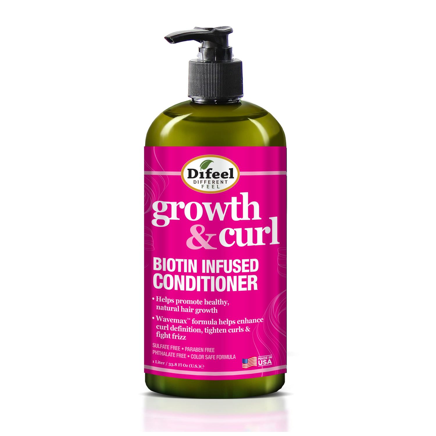 Difeel Growth and Curl Biotin Conditioner 33.8 oz. - Hair Condtioner for Curly Hair, Conditioner Curly Hair