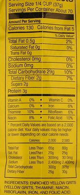 Moss Water Ground Yellow Corn Grits 5 Lbs