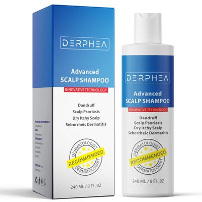 DERPHEA Seborrheic Dermatitis Shampoo, Folliculitis, Psoriasis Shampoo,Dandruff Scalp Treatment,Relieves Eczema,Itchy Dry Scalp, Safe Ingredients For Scalp