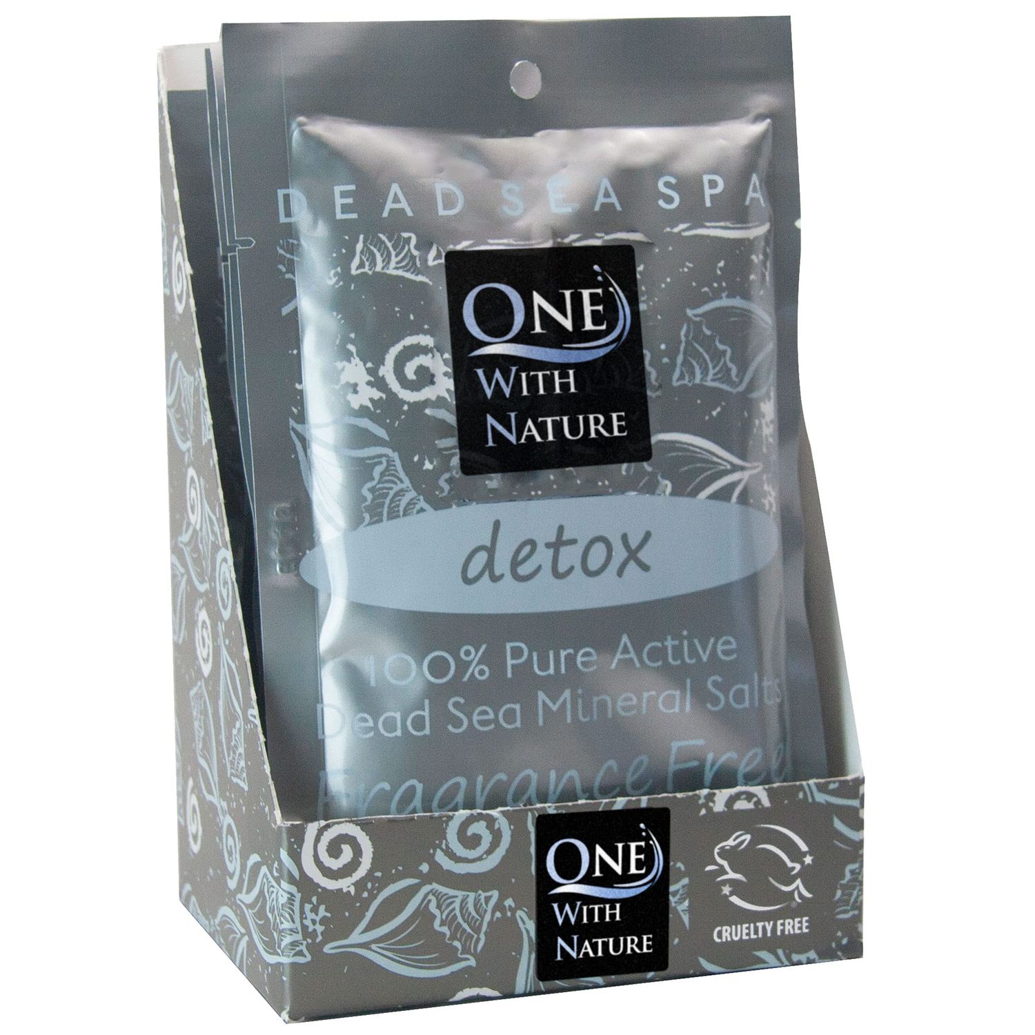 100 Pure Dead Sea Mineral Bath Salt Fragrance Free 6 Pack 2.5 oz Single Use Packets with Magnesium, Sulfur and 21 Essential Minerals. All Skin Types, Problem Skin. Natural, Therapeutic.