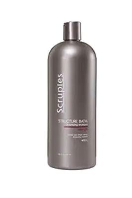 Scruples Structure Bath Volumizing Shampoo - Professional Grade Hair Care - Sulfate Free, Keratin Infused, Moisturizing and Volume Boosting for Fine and Damaged Hair (33.8 oz)