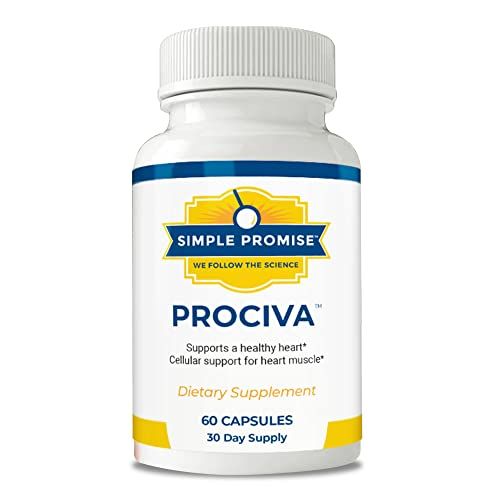 Simple Promise Prociva - Heart Aid Supplement - with Arjuna Extract, Magnesium, and Vitamin D for Cardiovascular Function Wellness, Blend of 6 Essential Herbs to Promote Heart Health - 60 Capsules