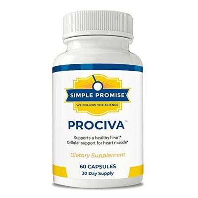 Simple Promise Prociva - Heart Aid Supplement - with Arjuna Extract, Magnesium, and Vitamin D for Cardiovascular Function Wellness, Blend of 6 Essential Herbs to Promote Heart Health - 60 Capsules