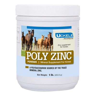 Uckele by SmartEquine Poly Zinc Powder Zinc Supplement for Horses Hoof Care Vitamins and Minerals Supports Bone and Hoof Wellness Equine Skin Coat Supplement 1 lb
