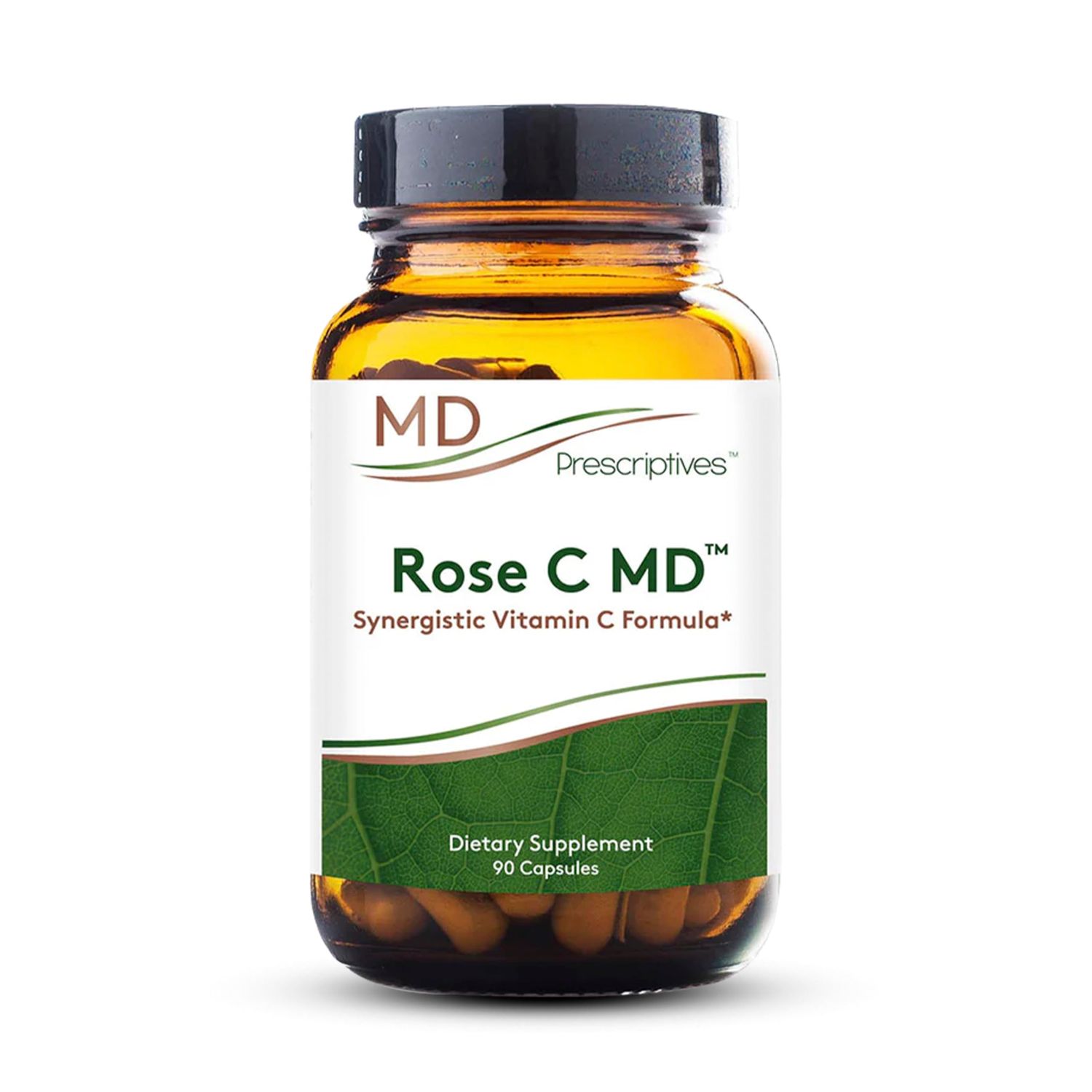 MD Prescriptives Rose C - Synergistic Vitamin C Dietary Supplement - Rose HIPS, Ascorbic Acid Zinc - 90 Capsules