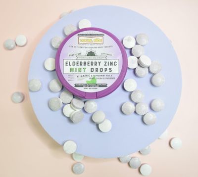 Vocal Eze Elderberry Mint with Vitamin C and Zinc (40) Lozenges to Relieve Sore, Hoarse, Fatigue, Dryness of Throat Voice Support, Sugar Free