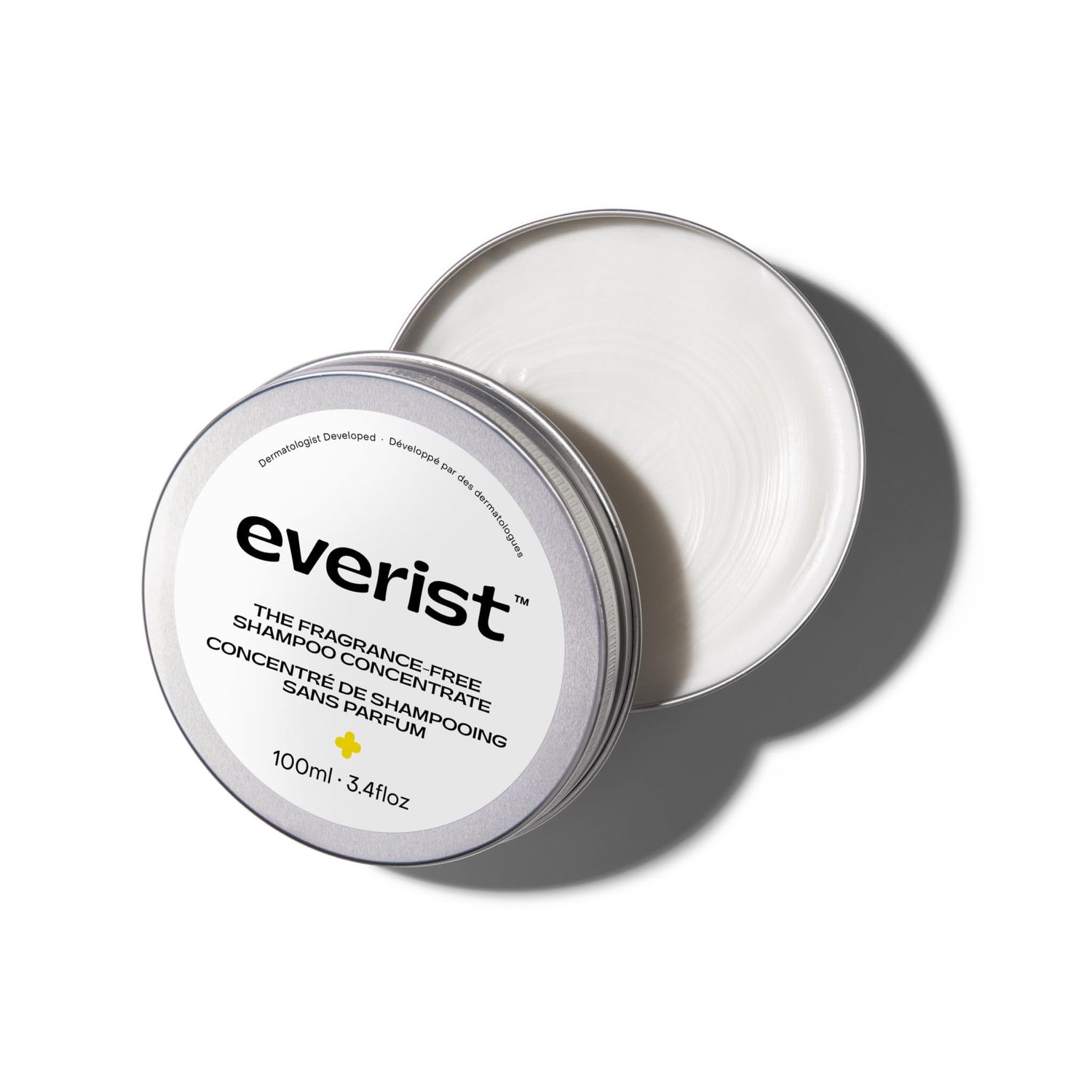 Everist The Fragrance-Free Shampoo Concentrate, Cleansing, Hydrating and Soothing for All Hair Types, Sensitive Skin, Gentle On All Scalps, Plant-based, Aloe Vera, 3.4 fl oz, 50 Washes, TIN